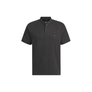 男款 adidas Polo衫 武极系列 黑色 纯色休闲运动套头短袖