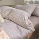 Autumn and winter purple floral double-layer yarn milk velvet four-piece set plus velvet bed sheet coral velvet quilt cover ab-face bedding
