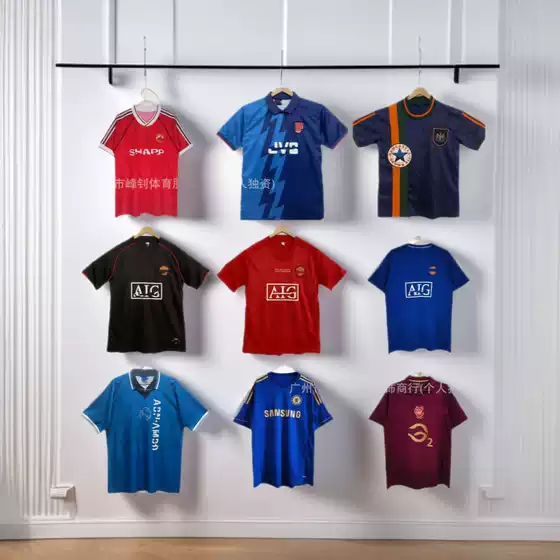 Long-Term Retro Football Uniforms Premier League Manchester United Newcastle Team Arsenal Chelsea Real Madrid Short-Sleeved Sports Balls