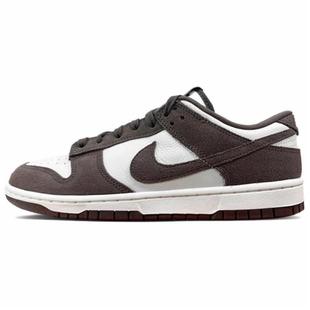 舒适薄底 防滑耐磨 低帮 Nike 男女同款 Low 板鞋 白棕色 Dunk