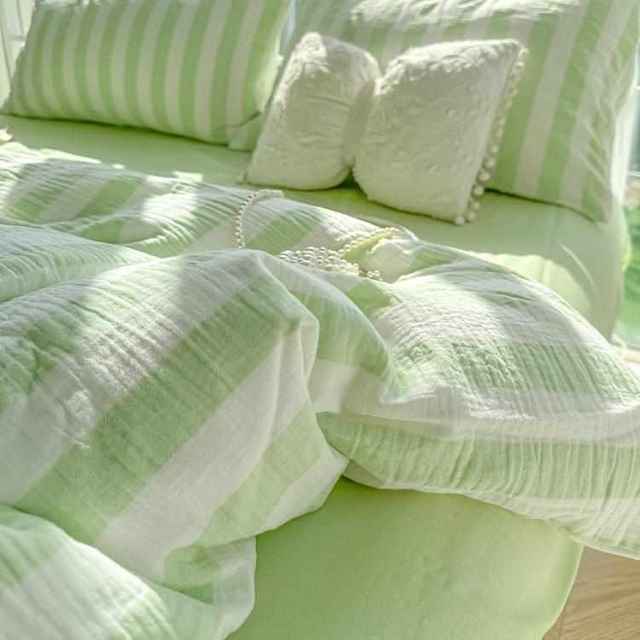 Three-piece set bed sheets, wash bedding bedding small four cotton spring and summer ins dormitory style quilt cover hat fresh