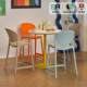 Bar chair commercial restaurant cafe bar chair seat height 55cm stool stackable guest spare plastic high chair