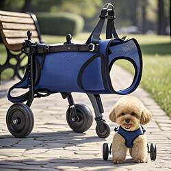 Dog Cart with Rear Wheelchair for Pets, Auxiliary Cart for Disabled or Paralyzed Animals, Rehabilitation Support, Elderly Wheelchair for Mobility Issues