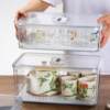 Drainage storage box, tea set, transparent wine cup, dust-proof with lid, kung fu tea cup, cup storage artifact storage