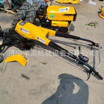 Diesel walking water-cooled walking tractor micro tillage disc plow tractor flood and drought dual-purpose seat tiller