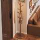 Solid Wood Clothes Rack, Floor-Standing Coat Rack, Bedroom Household Clothes Hanger, Simple Vertical Beech Wood Clothes Rod, Living Room Bag Rack