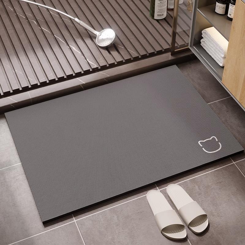 Diatomaceous Earth Absorbent Cooling Mat Bathroom Floor Mat Makeup Room Entrance Non-Slip Foot Mat Door Mat Toilet Carpet Entryway Durable