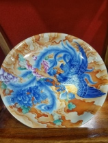 17 cm phoenix pierced peony pot holder appreciation plate