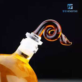 Craft wine bottle with twelve zodiac signs and lucky pig shape bubble wine bottle high borosilicate glass animal special-shaped wine bottle