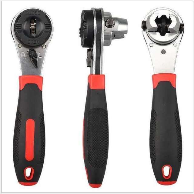 New high-end adjustable universal multi-function 6-22MM ratchet movable open-end wrench hardware tool