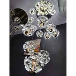 Meidenburg's New Creative and Unique Floral Crystal Chandelier for Duplex Stairs, Long Chandelier for Villa Loft Apartments