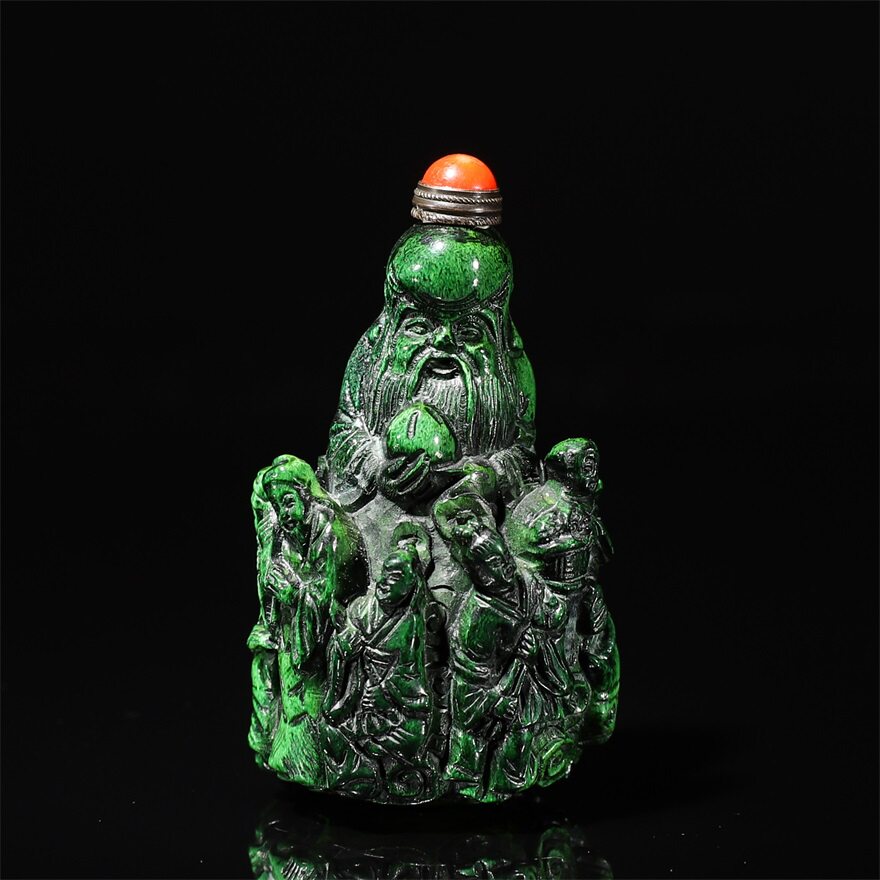 Old Collection Imitation of Eight Immortals Snuff Bottle H-3805