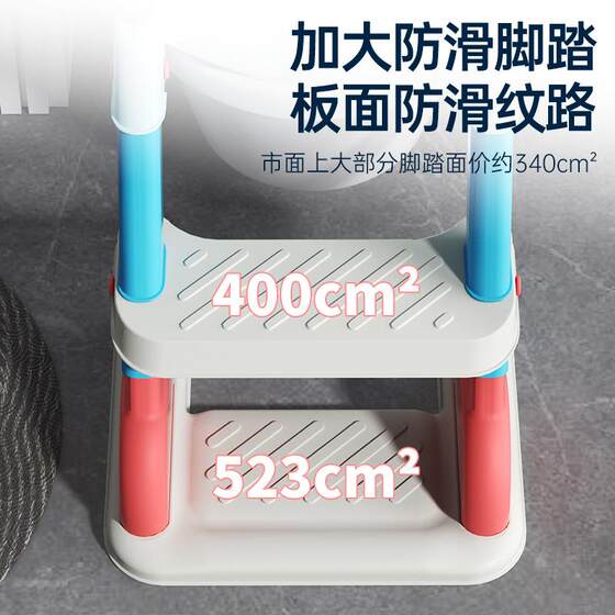 Girls' Step-Assisted Toilet Seat, Children's Ladder-Style Potty Training Seat for Girls, Foldable Baby Footrest