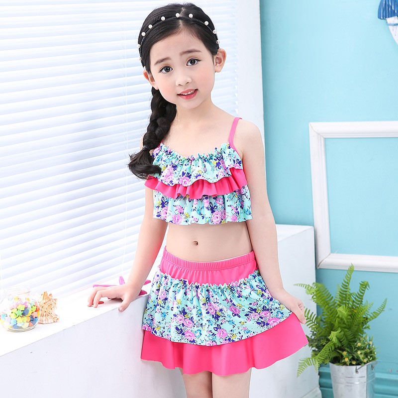 Girls' Swimsuit Split Sexy Baby Skirt Swimsuits Children's Swimsuits ...