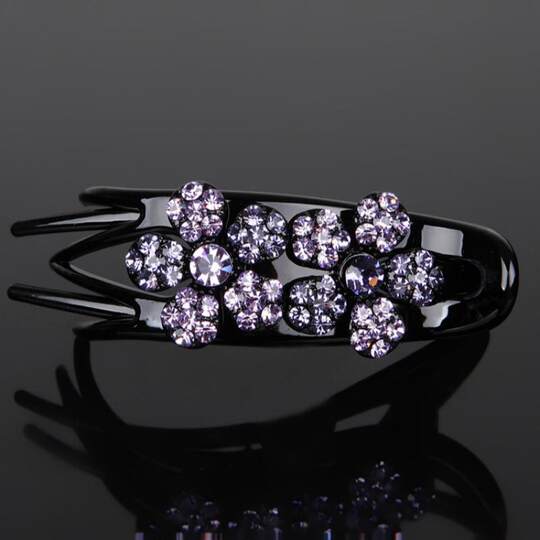 Korean-Style Hair Clip for Updos, Elegant Mother's Hair Accessory, Rhinestone Hairpin, Duckbill Clip, Large Updo Claw Clip