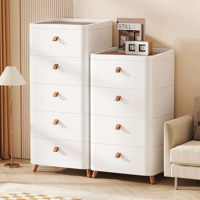 Deeper-style drawer storage cabinet storage cabinet household slit storage cabinet thickened Japanese bedroom bedside cabinet
