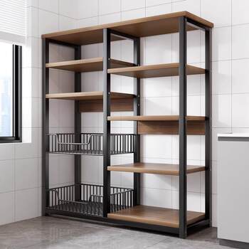 Living Room Storage Rack Multi-Layer Shelf Snack Rack Balcony Floor-Standing Kitchen Multi-Functional Wall-Mounted Storage Cabinet Bed Sheet Cart