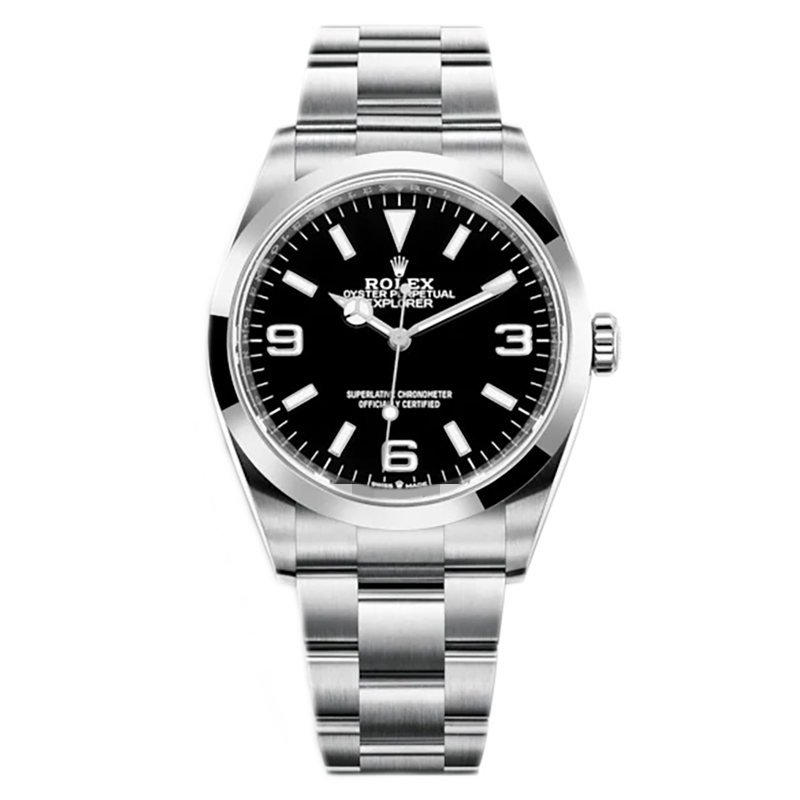 Full Set [9.8 New with Box and Papers] Rolex Explorer Series Steel Automatic Mechanical Men's Watch 124270