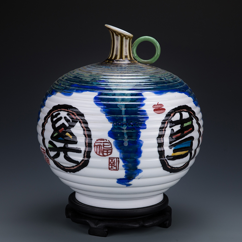 Lonely Goods Reinstrumental China Ceramic Art Master Enjoy State Department Allowance Zhu Hanping Pro Painting Superior Vase Pendulum