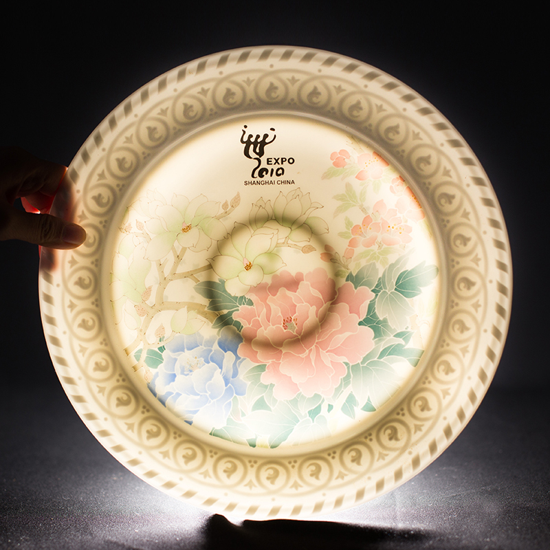 Seconds Pat Hand-painted Collection Ensemble 2010 Shanghai Expo Memorial Porcelain Sheng Peony Hand Plotter