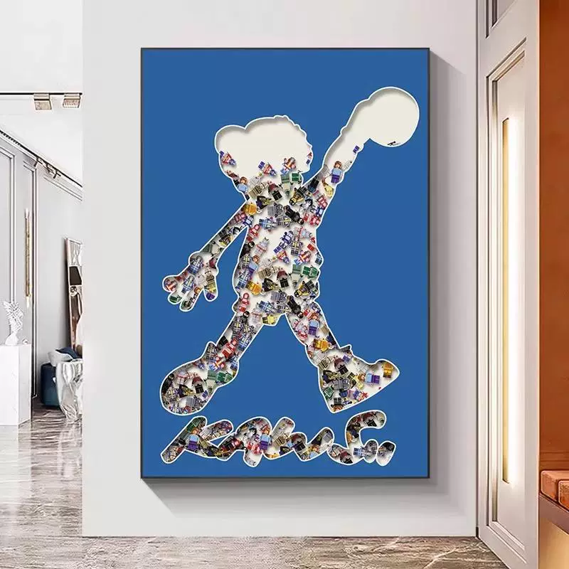 [KAWS современная минималистичная декоративная картина для прихожей гостиная настенная подвесная сетка]