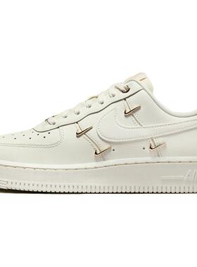 【荐】Nike/耐克Air Force 1 Mini Gold 耐磨 低帮 板鞋女款白金
