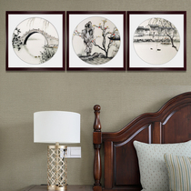 Embroidery handmade Suzhou embroidery Water Village Series triptych screen Suzhou embroidery silk one to four silk embroidery decorative hanging painting