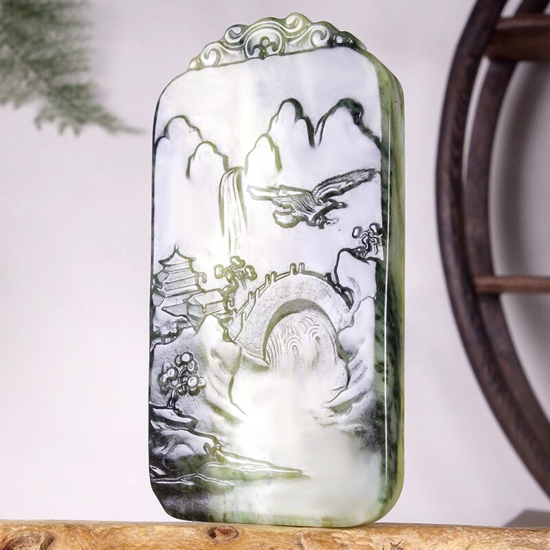 Leaks! Colorful landscapes! Four famous jade Dushan jade 