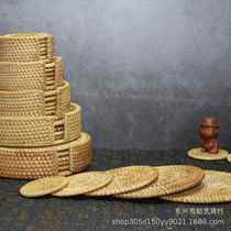 Factory ready-made Vietnamese rattan woven tea coasters coffee table rattan mats round dining table insulation mats and bowl mats