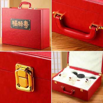 New fu lu shou wine bottle household glass bubble wine bottle art ornament gift seal wine bottle transparent bubble wine bottle