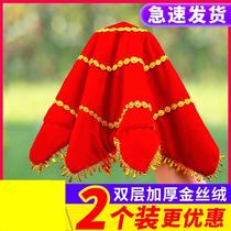 Tang guest handkerchief flower dance two-person octagonal scarf pair for grade examination childrens square dance Northeast Yangko dance red