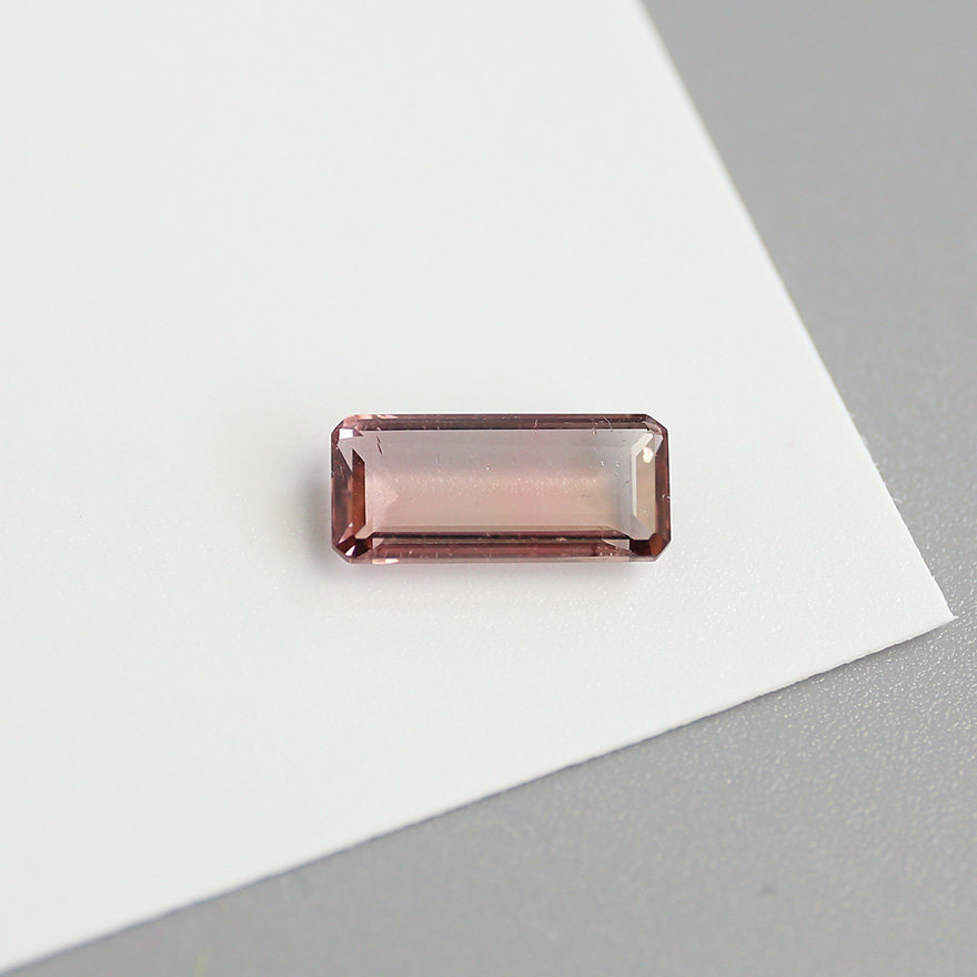 3 38 carat natural fuchsia tourmaline bare stone octagonal long ring surface crystal transparent fire color bright female