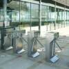 Employee access control attendance 304 stainless steel rotating three-stick rolling gate factory workshop supermarket one-way door stop