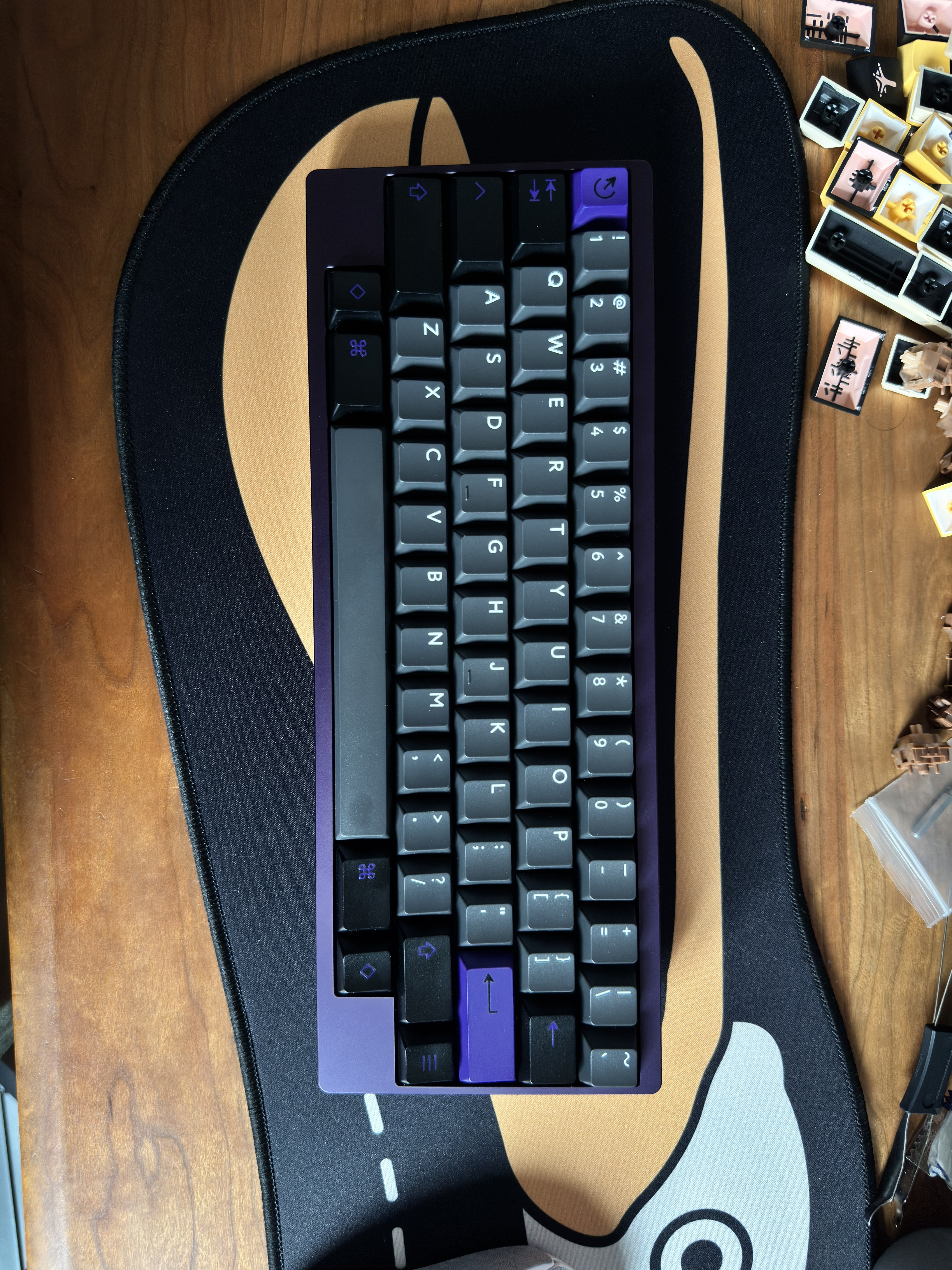 PBTfans Purpolch R3紫豆客制化机械键盘ABS材质二色原厂高度键帽评价