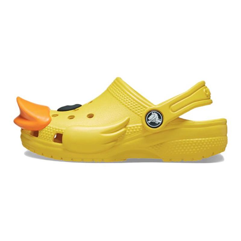 Crocs卡骆驰 树脂 舒适时尚 儿童凉鞋 黄色 儿童款