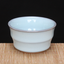 Jun porcelain handmade bamboo cup hand-signed by the master hand-signed by Wang Jianwei the master of the country Jun kiln ore glaze from the country of origin
