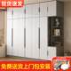 Cream style solid wood storage cabinet wardrobe home bedroom small apartment modern simple cabinet whole house furniture combination
