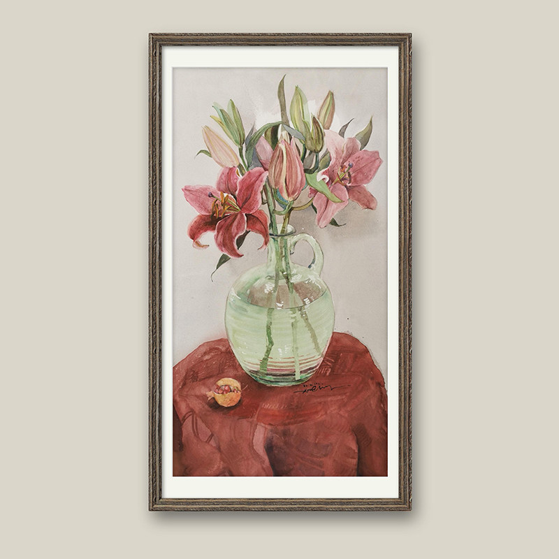 Shaw Qing Black Beauty hand painted 73x38cm without framed hand gift