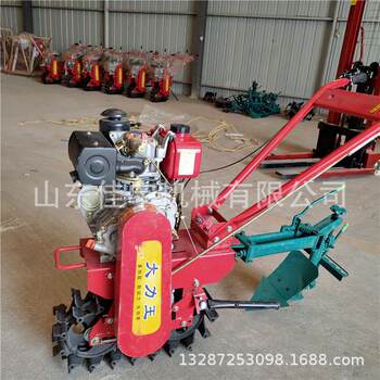 Hand-held chain-rail micro-tiller, field weeder, vegetable greenhouse trencher, little red bull plow