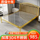 Thickened. Double bed sheets for home use stainless steel rice. Non-81 bed frame 5 new red simple. European style net 11 beds
