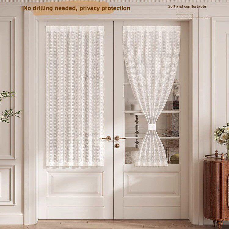 Products for Purchase: Glass Doors and Windows, Blinds, No-Drill, Light-Transmitting and Opaque Mirror Sheer Curtains, Kitchen