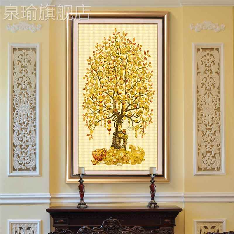 Trendy Entranceway Vertical Decorative Painting, Living Room Light Luxury Hanging Tree Version, Corridor Wealth Path, Feng Shui Wall Wealth Painting, Money-Attracting Painting Trendy Entranceway Vertical Decorative Painting, Living Room Light Luxury Hanging Tree Version, Corridor Wealth Path, Feng Shui Wall Wealth Painting, Money-Attracting Painting