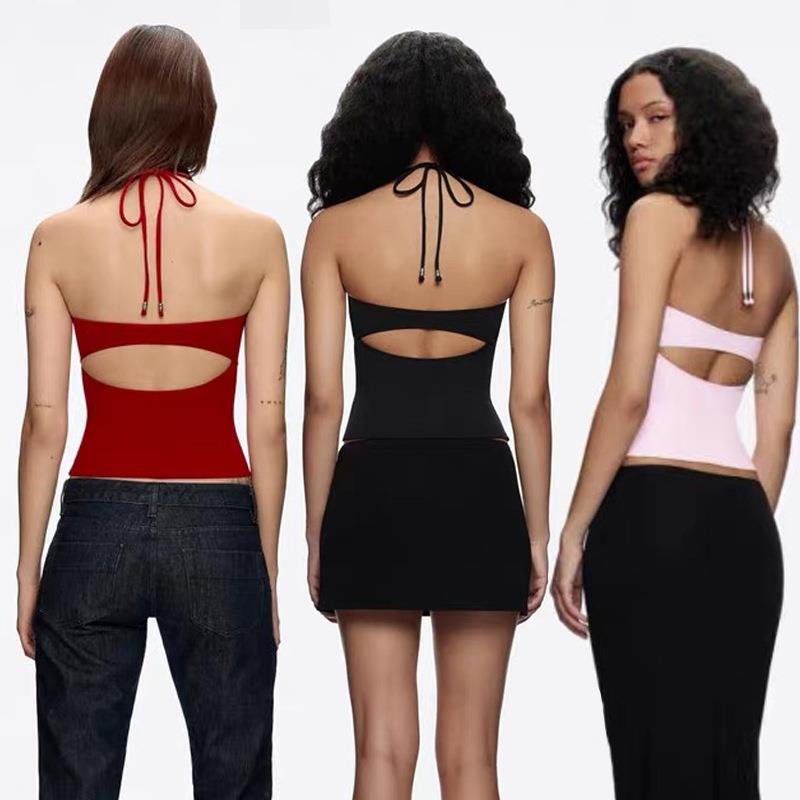 Guangzhou Yubao Sportswear Co., Ltd. European and American Foreign Trade Cross-Border Yoga Vest for Women with Chest Pads, Beautiful Back, Halter Neck Guangzhou Yubao Sportswear Co., Ltd. European and American Foreign Trade Cross-Border Yoga Vest for Women with Chest Pads, Beautiful Back, Halter Neck