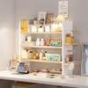Computer desk solid wood bookshelves desk student study desk hole board desktop storage rack multi-layer storage table shelves