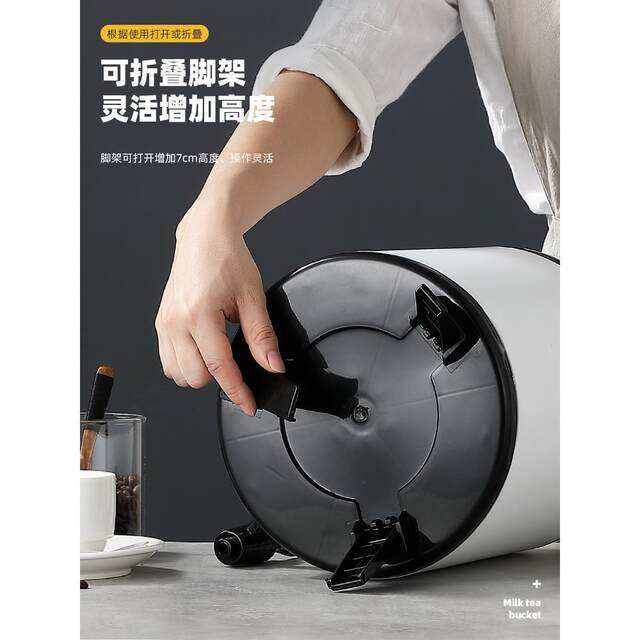 Large-capacity stainless steel insulation bucket tea bucket with faucet 10 liters milk tea water storage beverage stall commercial special kettle