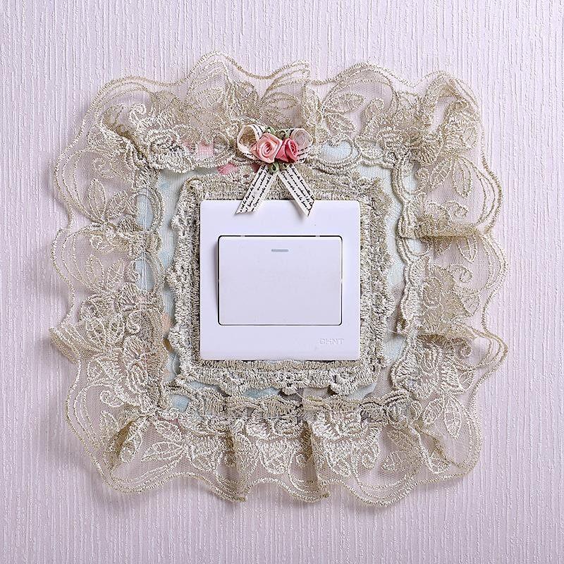 Switch Frame Cover Fabric Double Switch Sticker Socket Panel Cover Ugly Lace Beautification Protection Anti-Dirt Decorative Wall Sticker Switch Frame Cover Fabric Double Switch Sticker Socket Panel Cover Ugly Lace Beautification Protection Anti-Dirt Decorative Wall Sticker