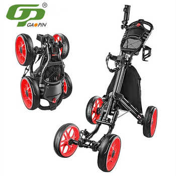 Golf charter four-wheel ball cart golf trolley aluminum alloy charter golf cart foldable