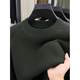 High-end half turtleneck sweater for men 100 pure cotton wool double-ply thickened sweater youth fashion pullover sweater for men