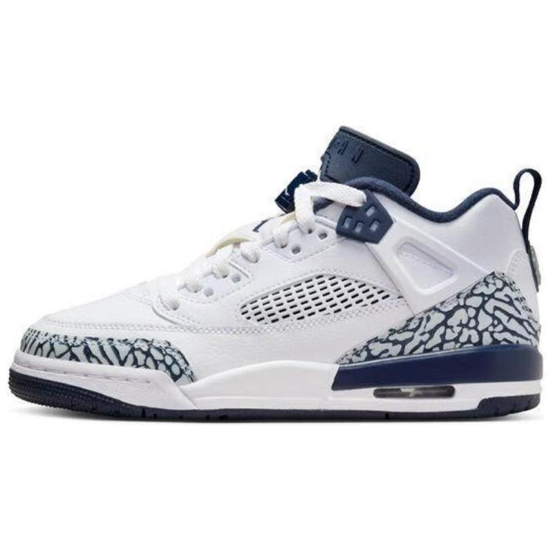 Jordan Spizike 合成革 舒适百搭 防滑 低帮 儿童篮球鞋 蓝白