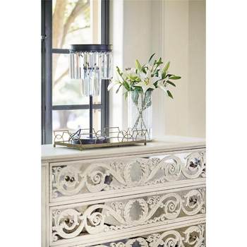 New bedroom living room entrance chest cabinet light luxury style solid wood carved mirror three and four chest cabinet drawer storage